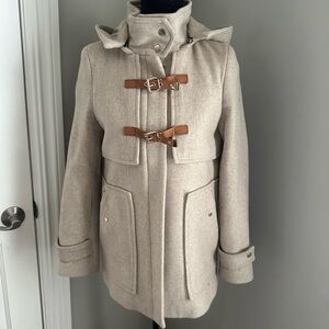 ZARA Women's Cream Toggle Coat. NEW